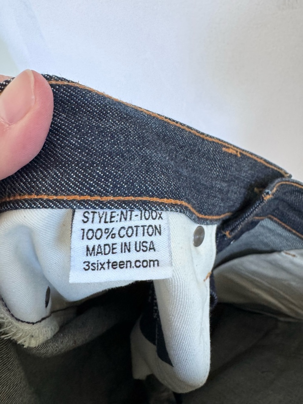 3sixteen NT-100x Narrow Tapered Indigo Selvedge Jeans size 33 - Picture 13 of 14